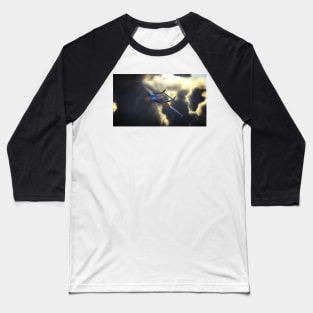 de haviiland Vampire breaking through the clouds at dusk Baseball T-Shirt